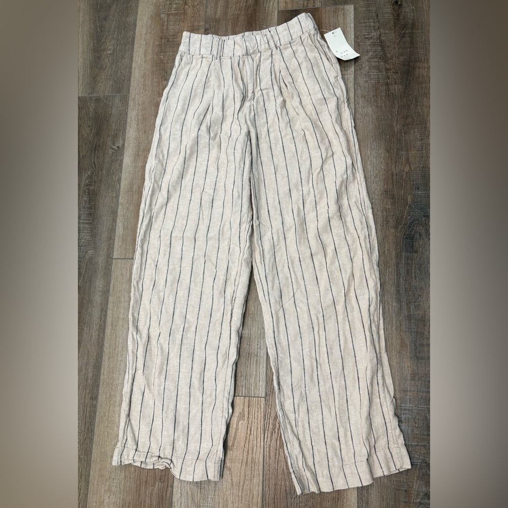 a new day Beige and Black Pinstripe Pants